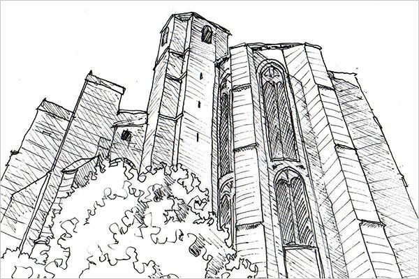 Les perspectives sur la basilique de St Maximin